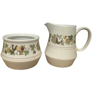 Noritake Progression Homecoming Bone China Sugar Bowl No Lid And Creamer Set